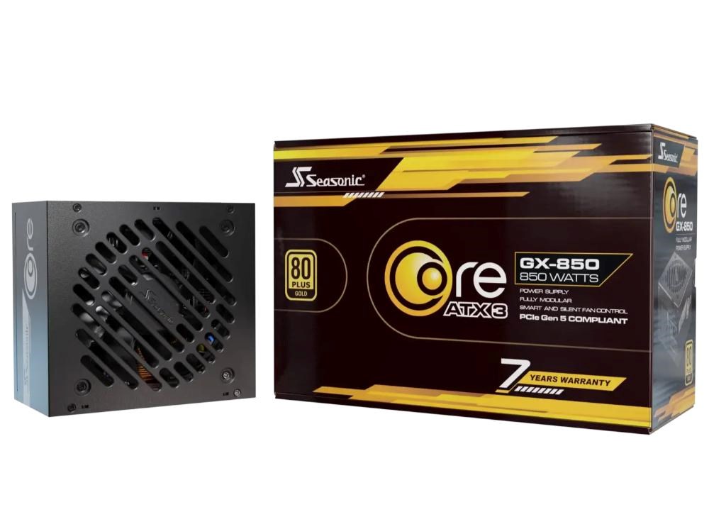 SEASONIC zdroj Core GX 850W, 120mm, Plně modulární, 80+ Gold, ATX 3.1