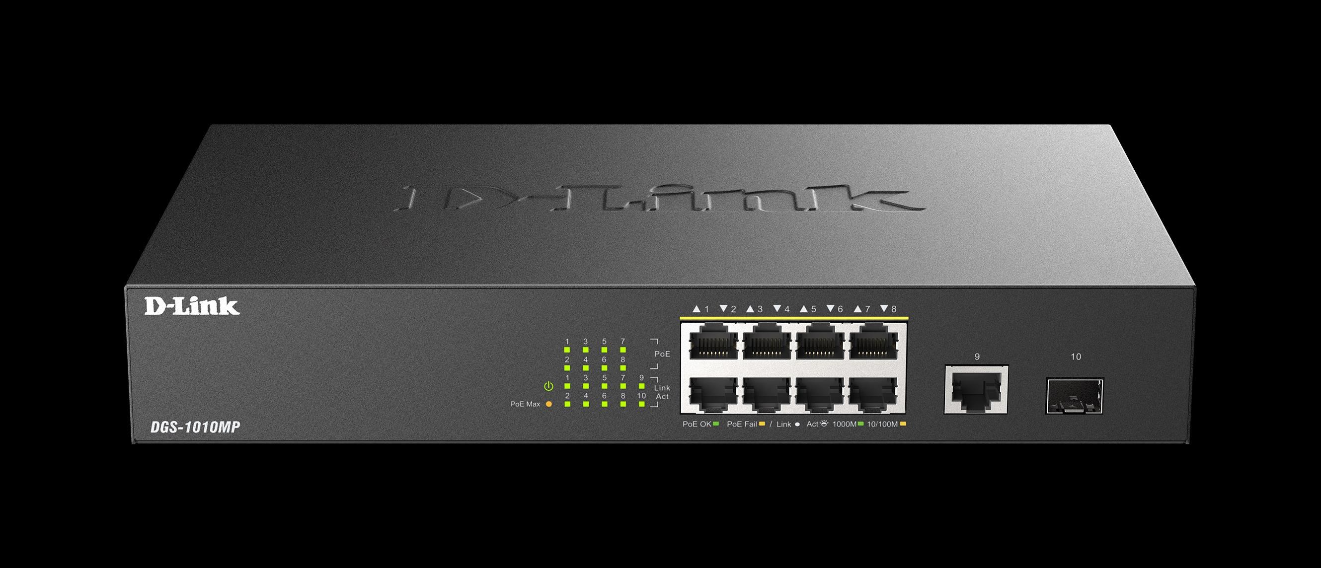 D-Link DGS-1010MP/E 10-Port Gigabit PoE Switch