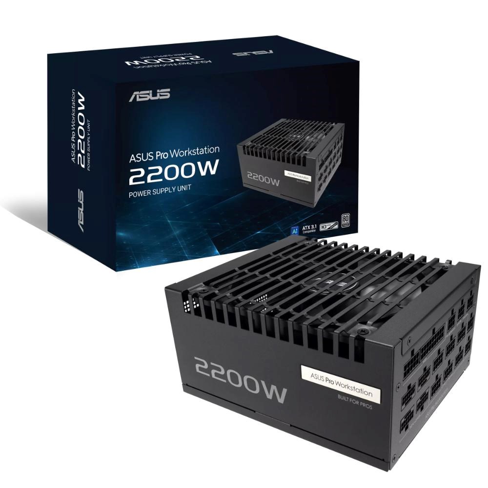 ASUS zdroj Pro WS 2200W Platinum, 140mm, Plně modulární, 80 Plus Platinum, ATX 3.1