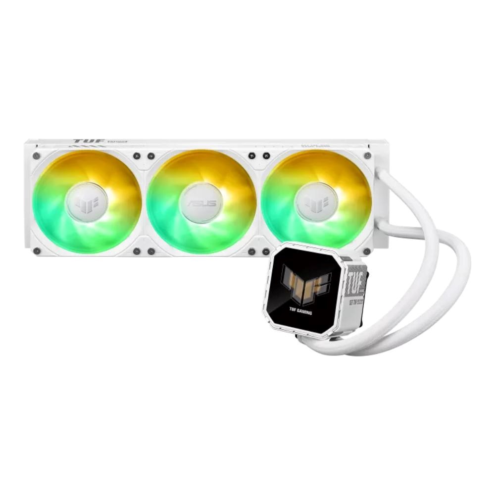 ASUS vodní chladič CPU AIO TUF GAMING LC III 360 ARGB LCD White, 3x120mm, LGA1851, AM5