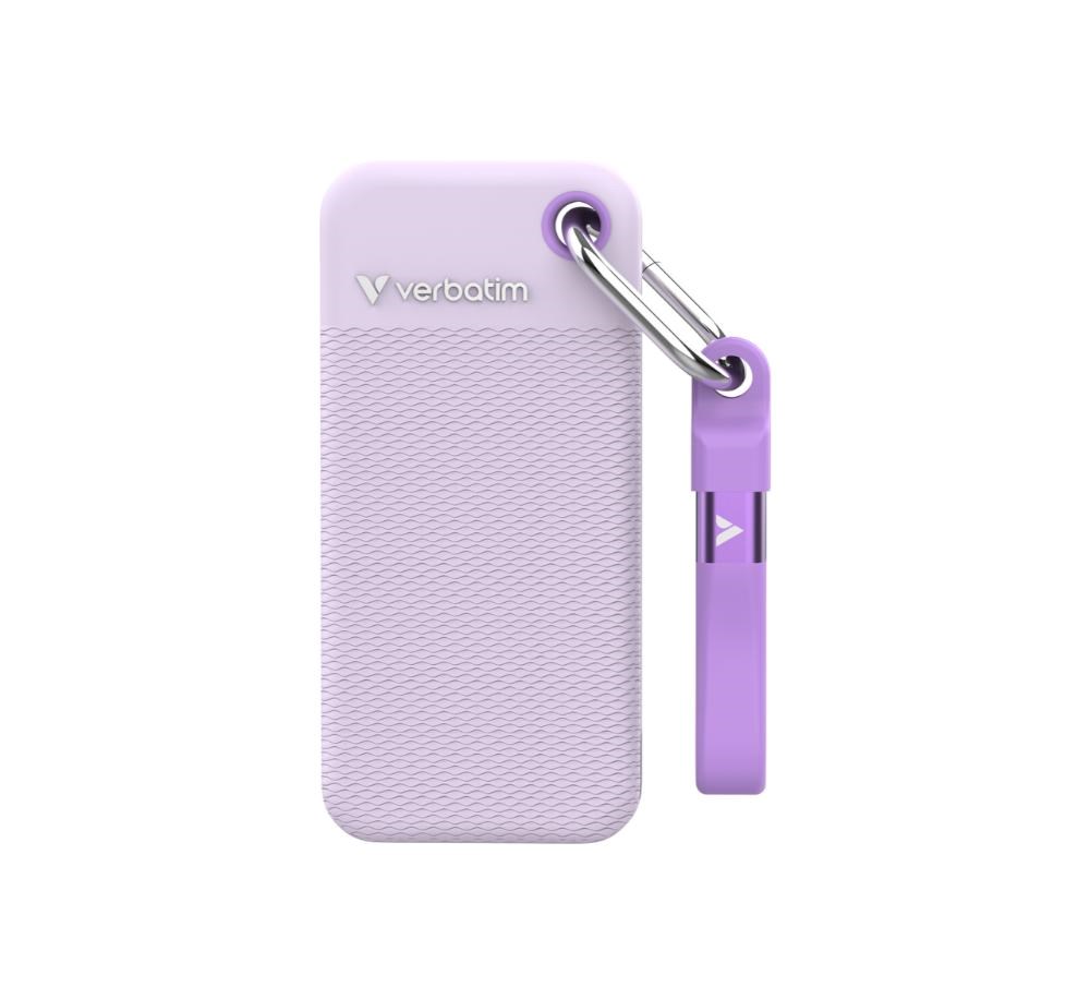 VERBATIM externí SSD 2TB Pocket SSD, USB-C, Fialová