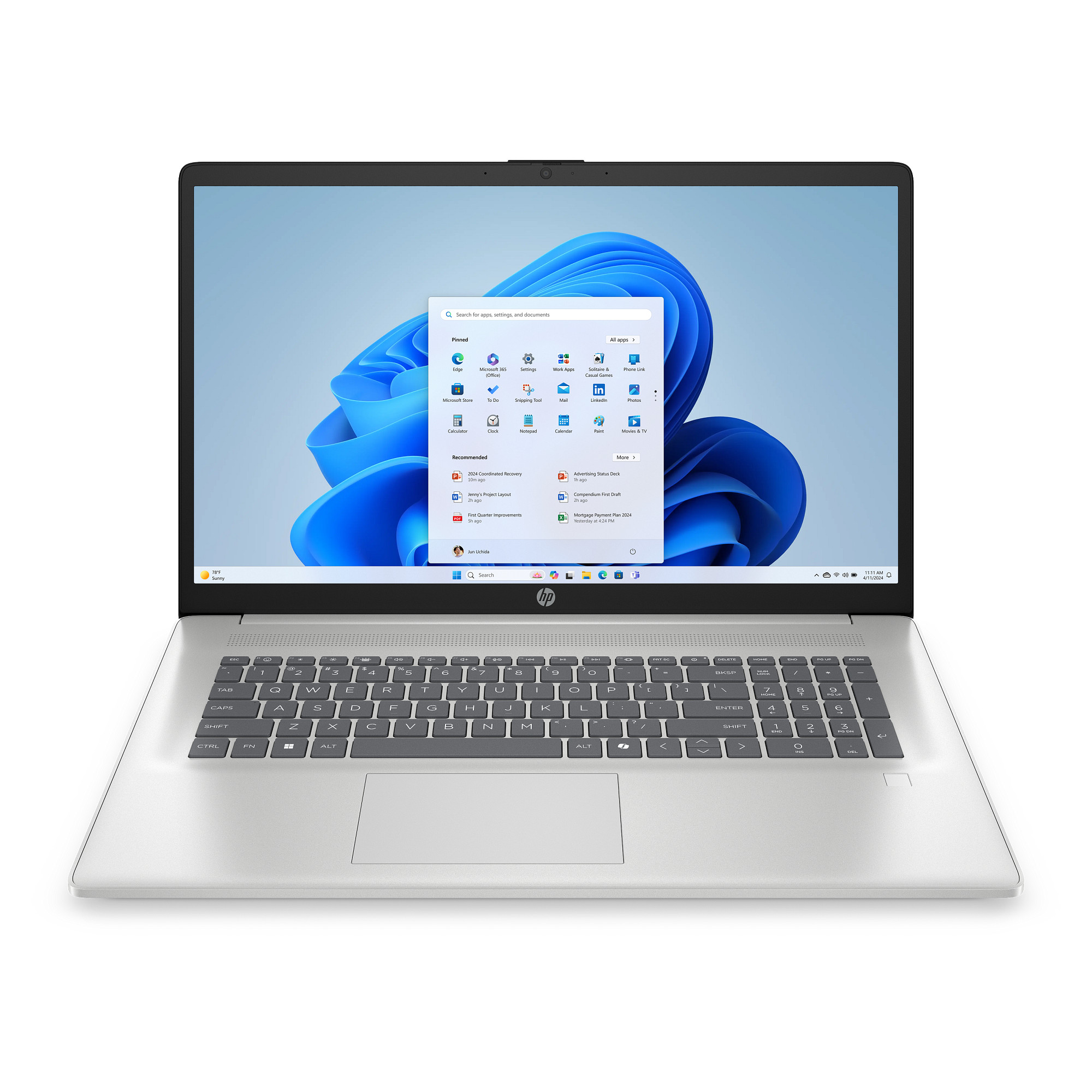 NTB HP 17-cp2010nc, R5-7520U, 8GB, 512GB, Radeon, 17.3" FHD IPS 300n, W11H6, Silver