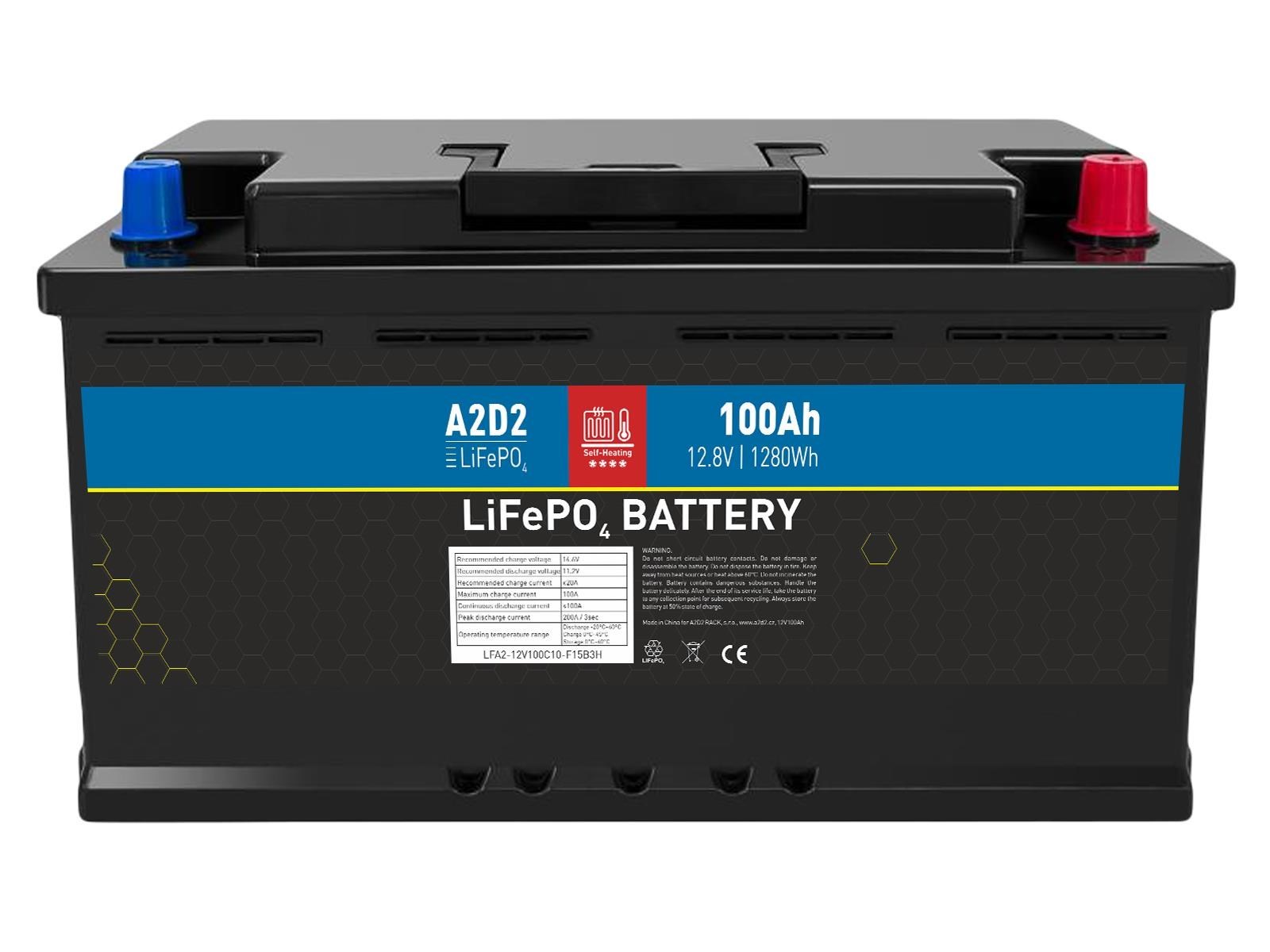 AVACOM A2D2 Baterie pro LiFePO4 12,8V 100Ah F15 SELF-HEAT case pro autobaterii (Gotion cells)