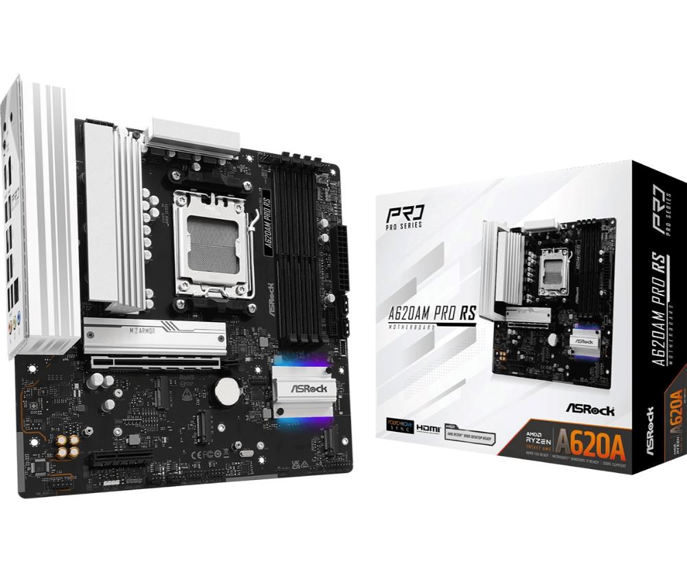 ASRock MB Sc AM5 A620AM PRO RS, AMD X620A, 4xDDR5, 1xHDMI, 1xDP