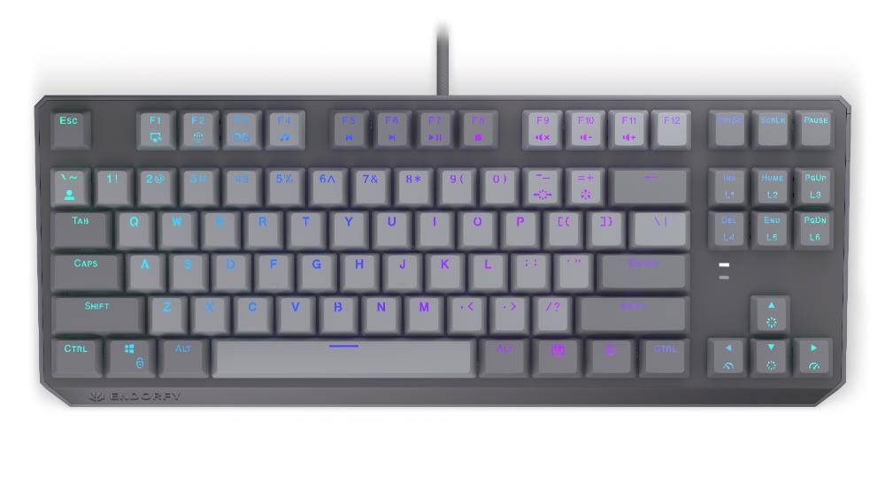 ENDORFY Herní klávesnice Thock V2 TKL, Mechanická, USB, US, ARGB