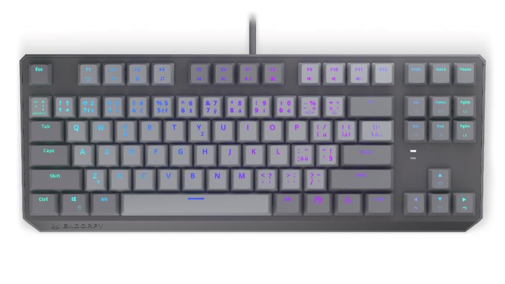 ENDORFY Herní klávesnice Thock V2 TKL, Mechanická, USB, CZ/SK, ARGB