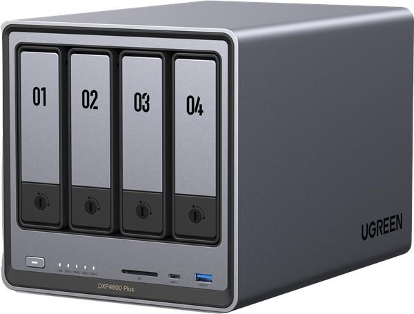 UGREEN NASync DXP4800 Plus (6C/Gold8505/4,4GHz/8GBRAM/4xSATA/2xM.2/1x2,5GbE/1x10GbE/2xUSB2.0/2xUSB3.2/1xUSB-C/HDMI/SD)