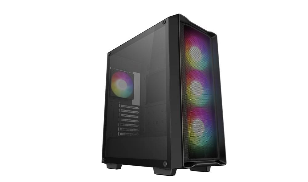 DEEPCOOL Case CC560 MESH V2, ATX, ARGB, Průhledná bočnice, 4x120mm Fan, černá