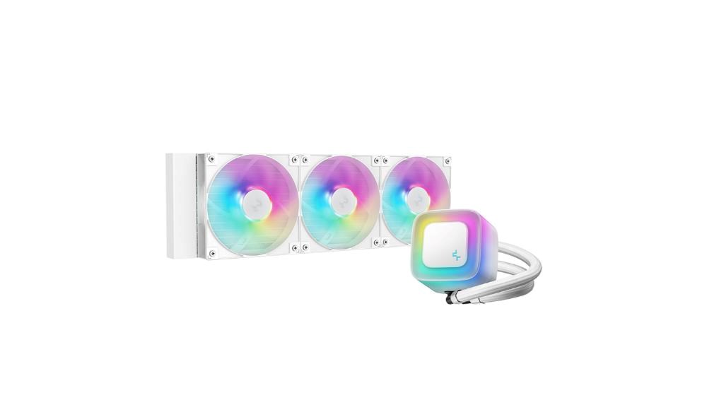 DEEPCOOL Vodní chladič LE360 WH V2, ARGB, 3x120mm, AM5, LGA1851, bílá
