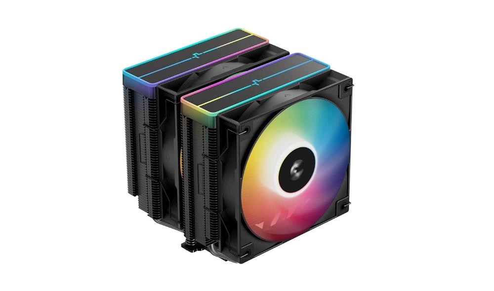 DEEPCOOL CPU Chladič AG620 BK ARGB V2, 2x120mm, LGA1851, AM5, černá