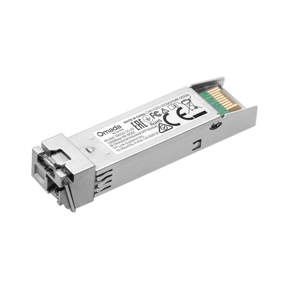 TP-Link OMADA ISM321A-20 průmyslový optický SFP modul SM (1550nm/1310nm), WDM, 1,25Gb/s, LC, 20km, DDM, -40°C až 85°C
