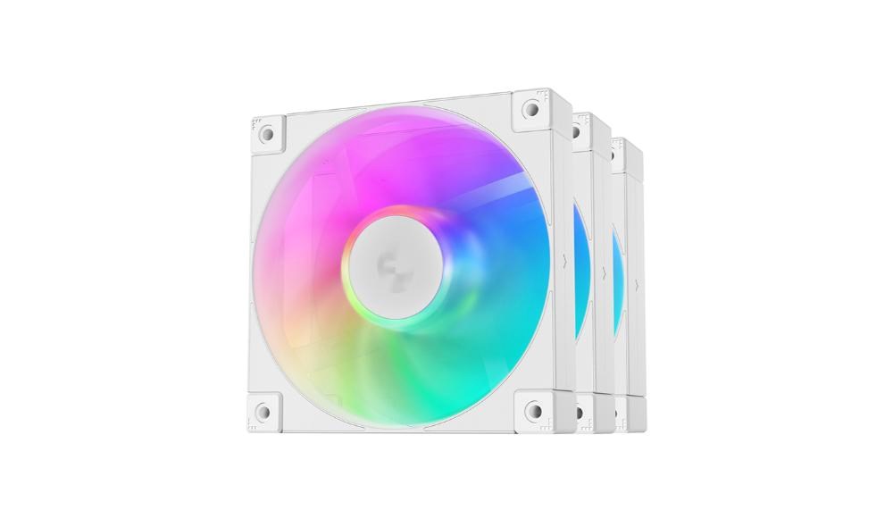 DEEPCOOL Ventilátor FD12 ARGB WH 3v1, 3x120mm, ARGB, bílá