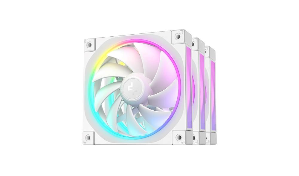 DEEPCOOL Ventilátor FL12 WH 3v1, 3x120mm, ARGB, bílá