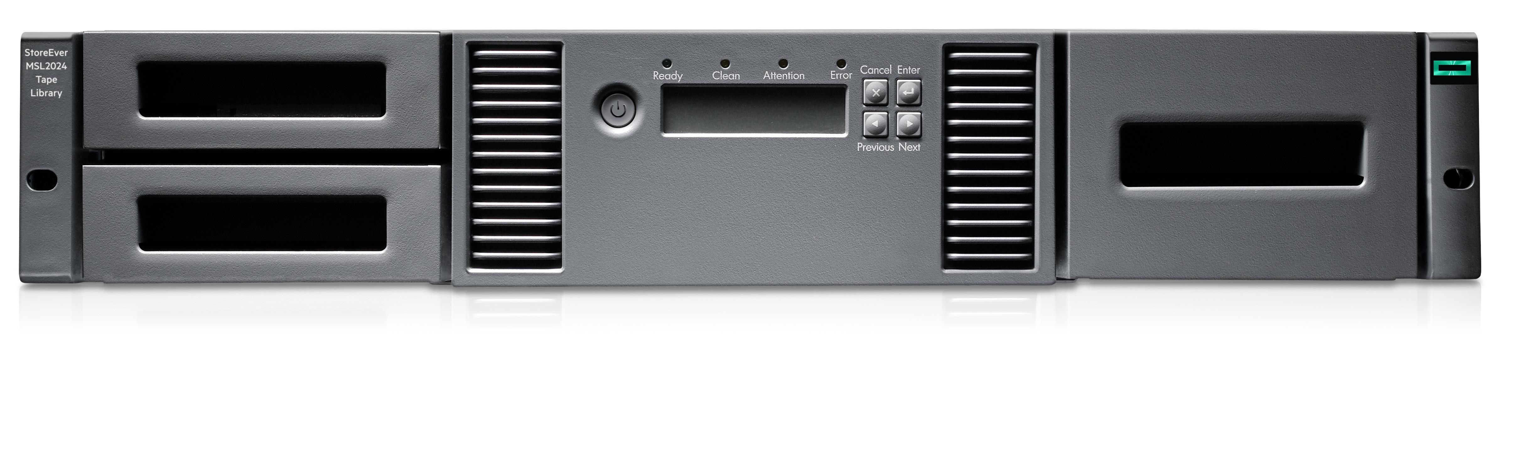 HPE Storage MSL2024 Tape Library 1x MSL LTO-9 SAS Drive 15x LTO-9 45TB Data Cartridges