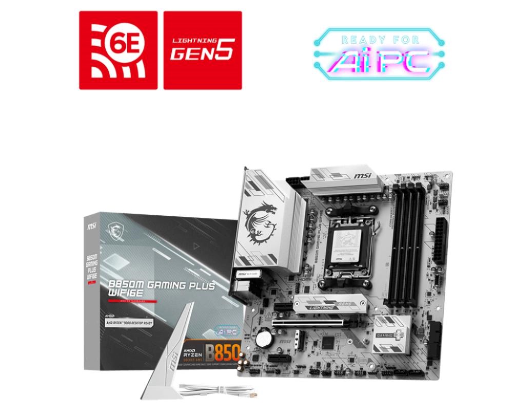 MSI MB Sc B850M GAMING PLUS WIFI6E, AMD B850, 4xDDR5, 1xHDMI, 1xDP, WiFi, mATX