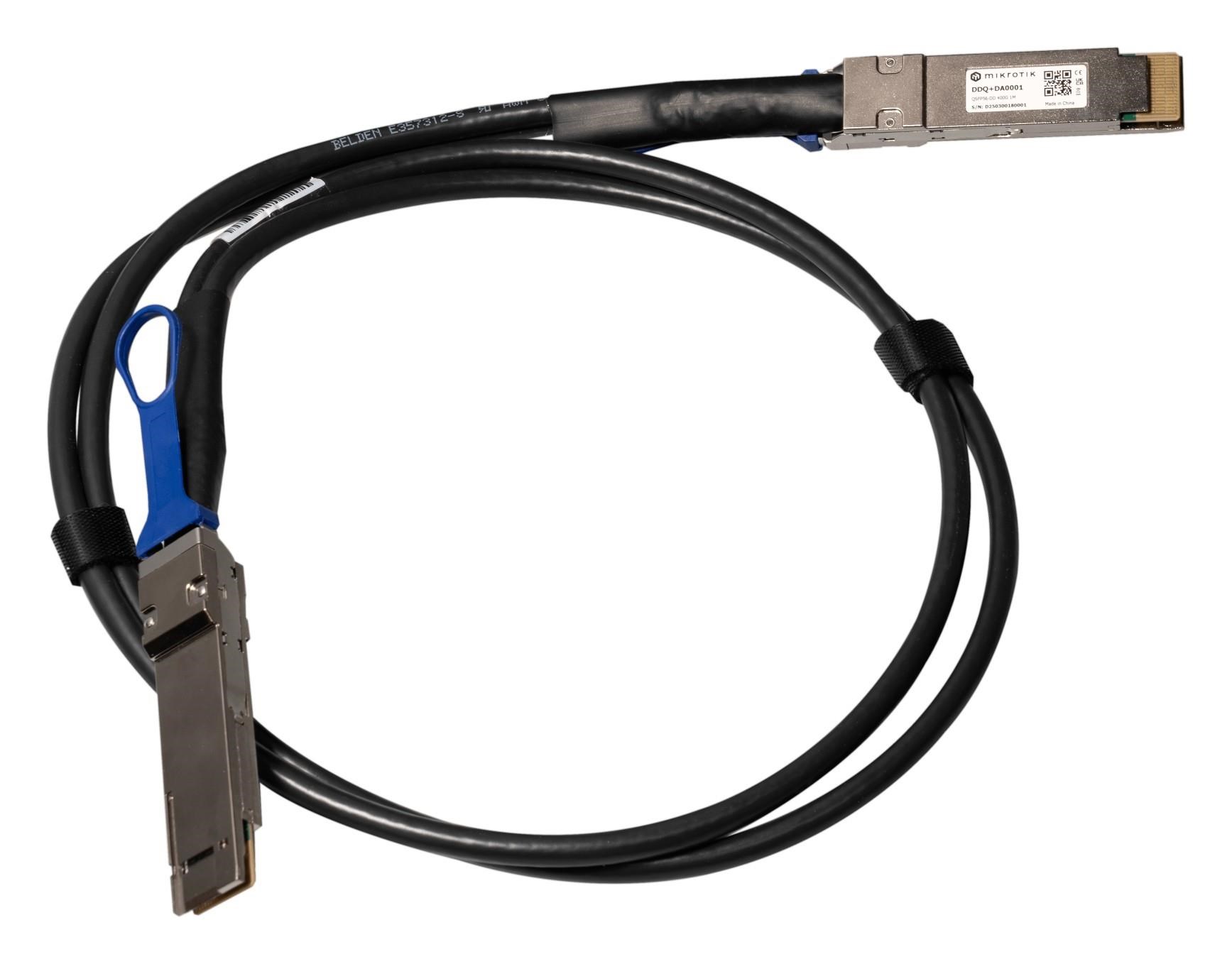 MikroTik DDQ+DA0001 1m 400GB přímý propojovací kabel s QSFP-DD moduly