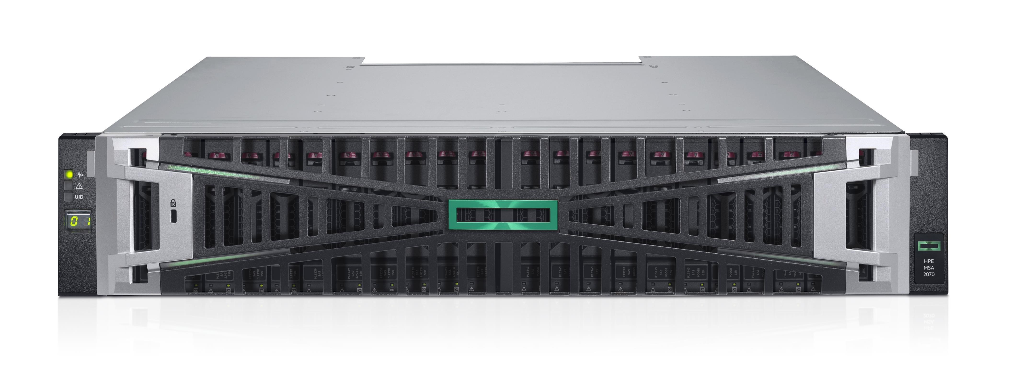 HPE MSA 2070 SFF 2x10/25GbE iSCSI 4pController 12x7.68TB SSD 4x10Gb iSCSI XCVR(4xC8R25B) 92TB Storage Array Smart Choice