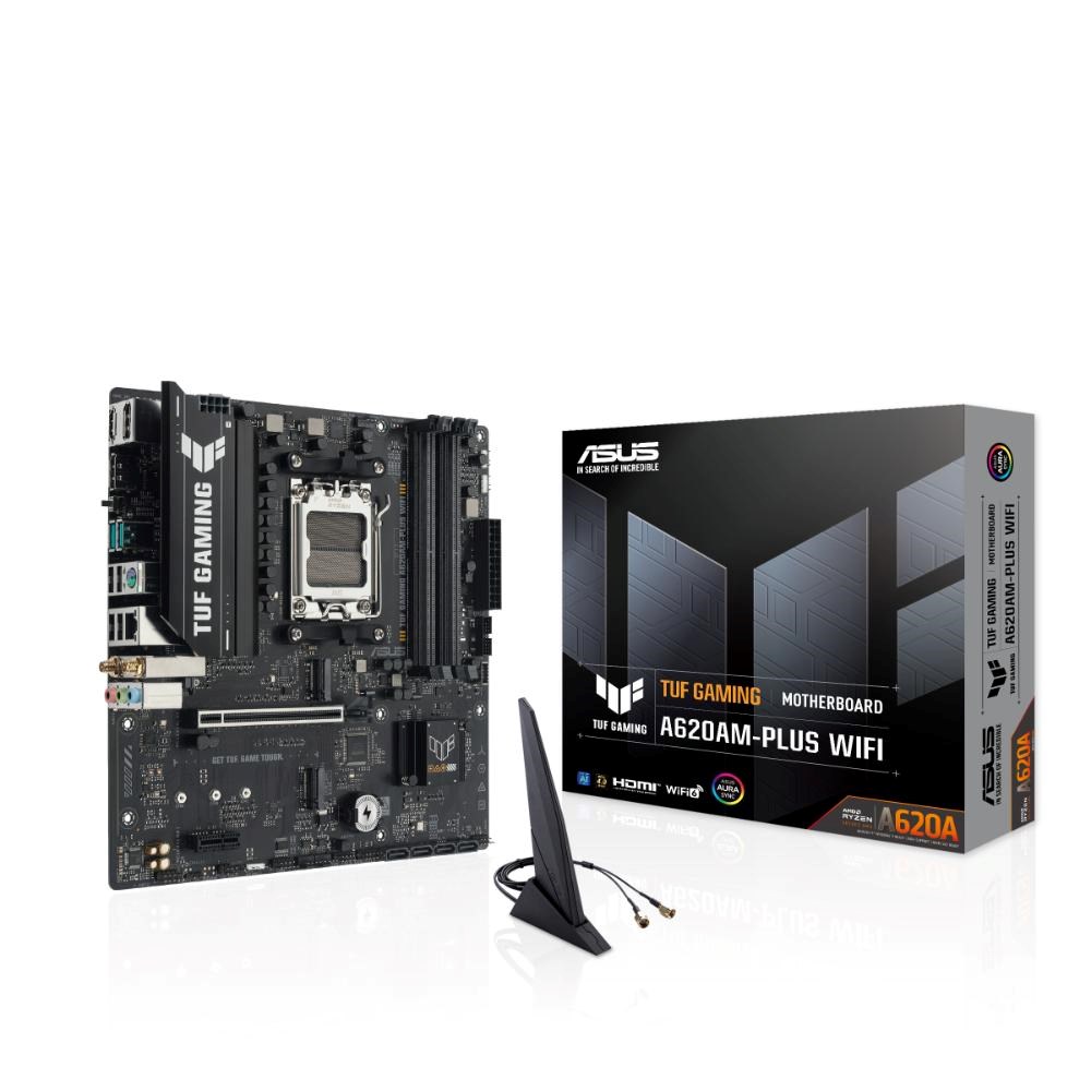 ASUS MB Sc AM5 TUF GAMING A620AM-PLUS WIFI, 4xDDR5, 2xDP, 1xHDMI, mATX