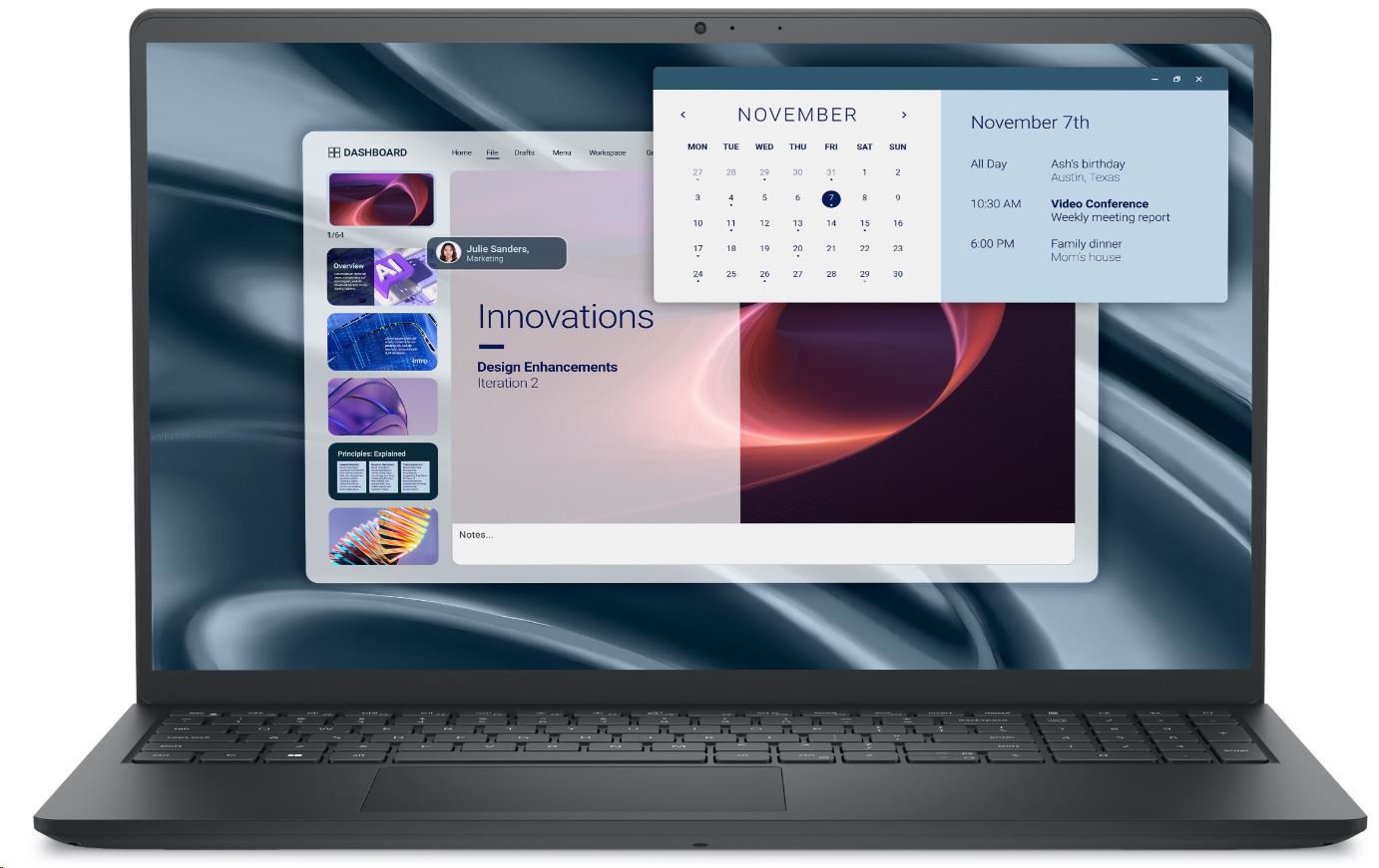 DELL NTB Pro 15 Essential PV15255/AMD R5 7520U/8GB/512SSD/15.6" FHD/AMD Radeon 610M/65W/WLAN/Backlit Kb/W11P/3Y PS NBD