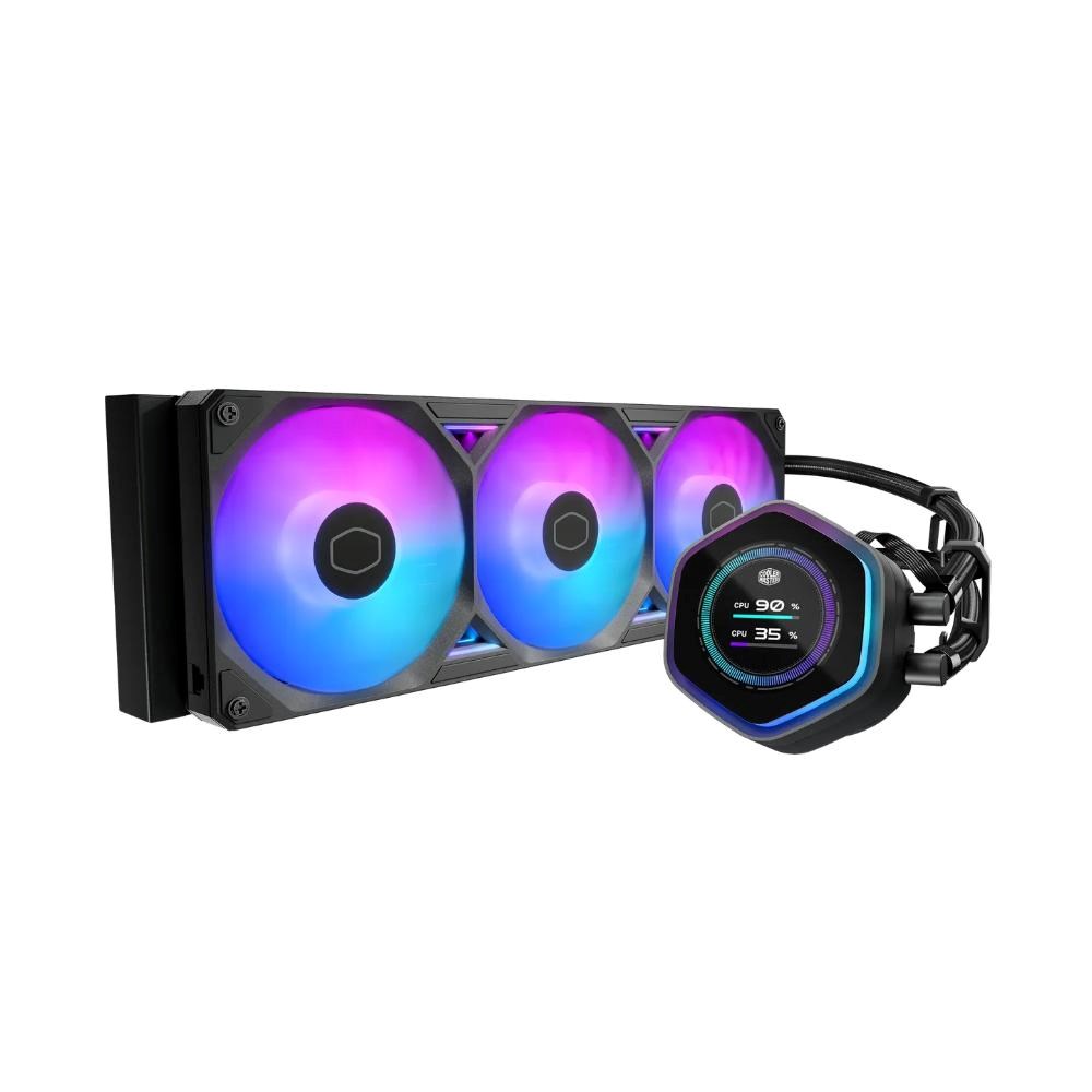 Cooler Master vodní chladič MasterLiquid Atmos II LCD 360, 3x120mm, LGA1851, AM5, černá