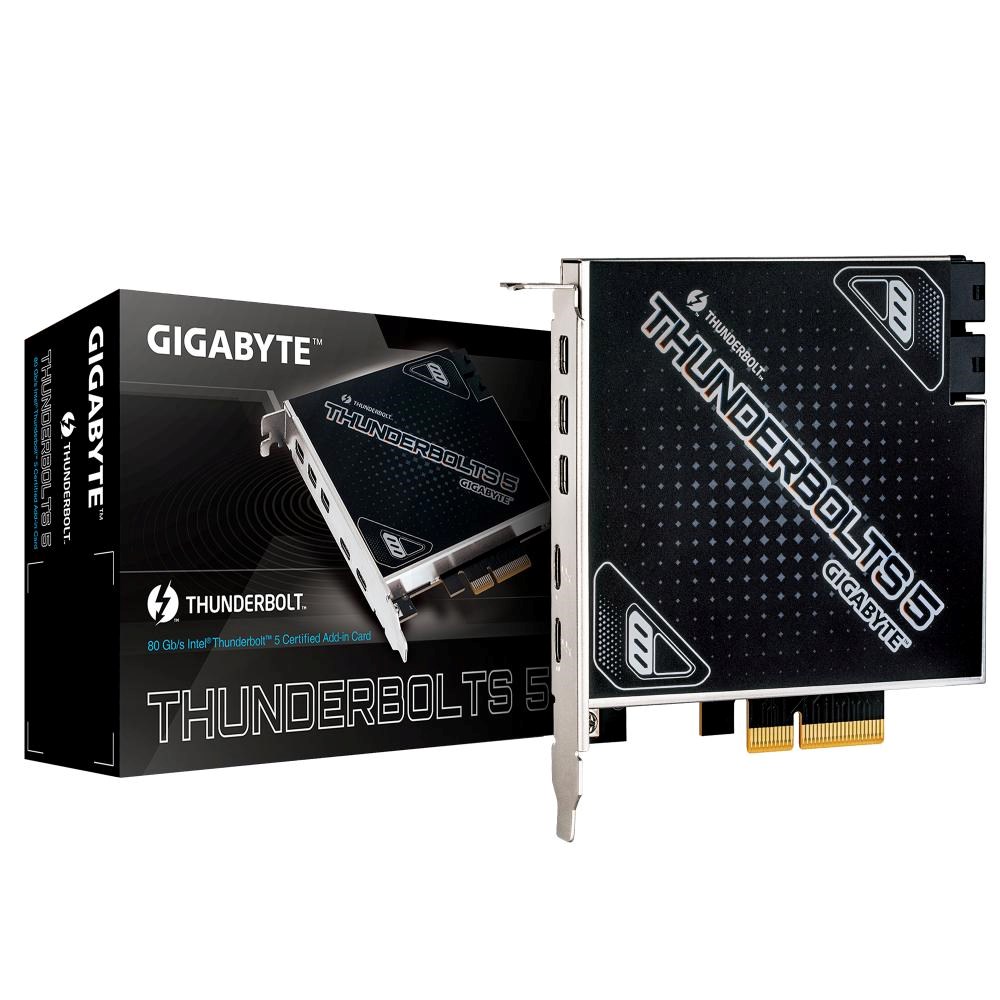 GIGABYTE rozšiřující karta Thunderbolts 5, PCIe 4.0x4, 3xMini-DP