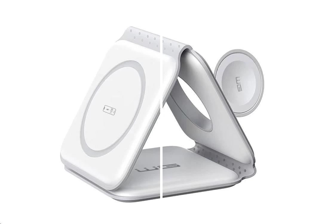 WG - Bezdrátová nabíječka WGMaxFlex 3in1 / Skládací / 15W+5W+2.5W / WG 42 / white