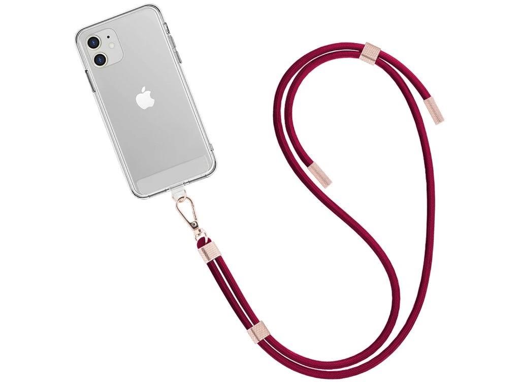 WG - Crossbody lace strap/transparent/burgundy