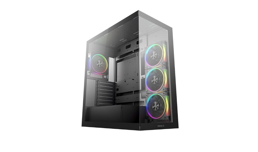 DEEPCOOL Case CG580 4F V2, ATX, Průhledná bočnice, 4x120mm ARGB, černá