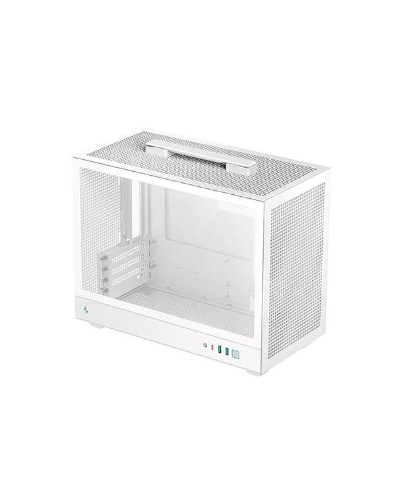 DEEPCOOL Case CH160 PLUS WH, mATX, Průhledná bočnice, bílá