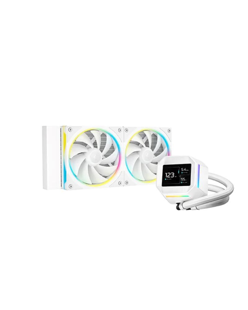 DEEPCOOL Vodní chladič LM240 WH, ARGB, 2x 120mm, AM5, LGA1851, bílá