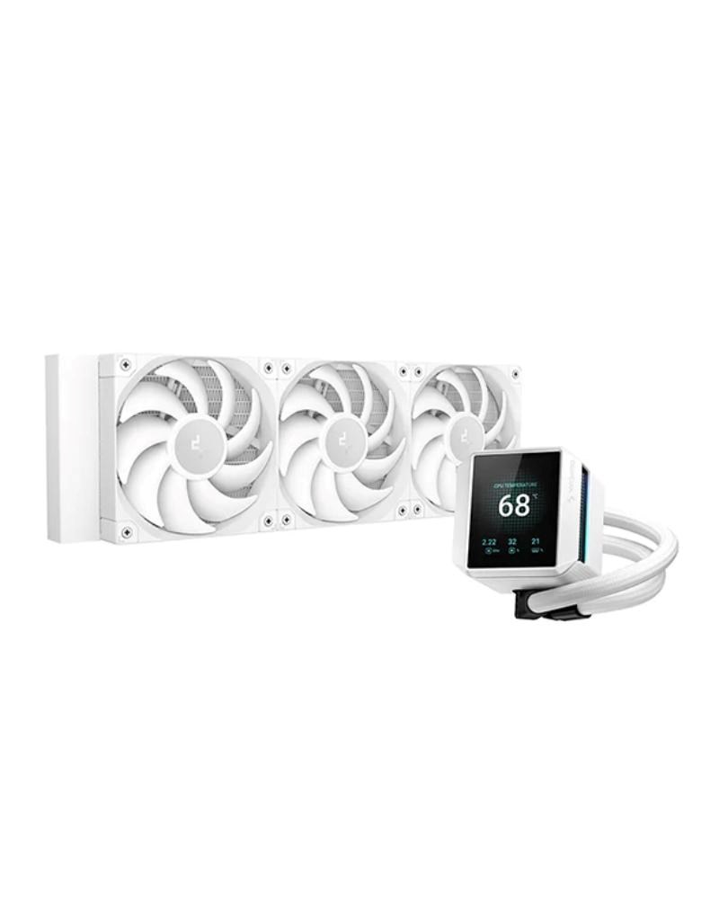DEEPCOOL Vodní chladič MYSTIQUE 360 WH, ARGB, 3x 120mm, AM5, LGA1851, bílá