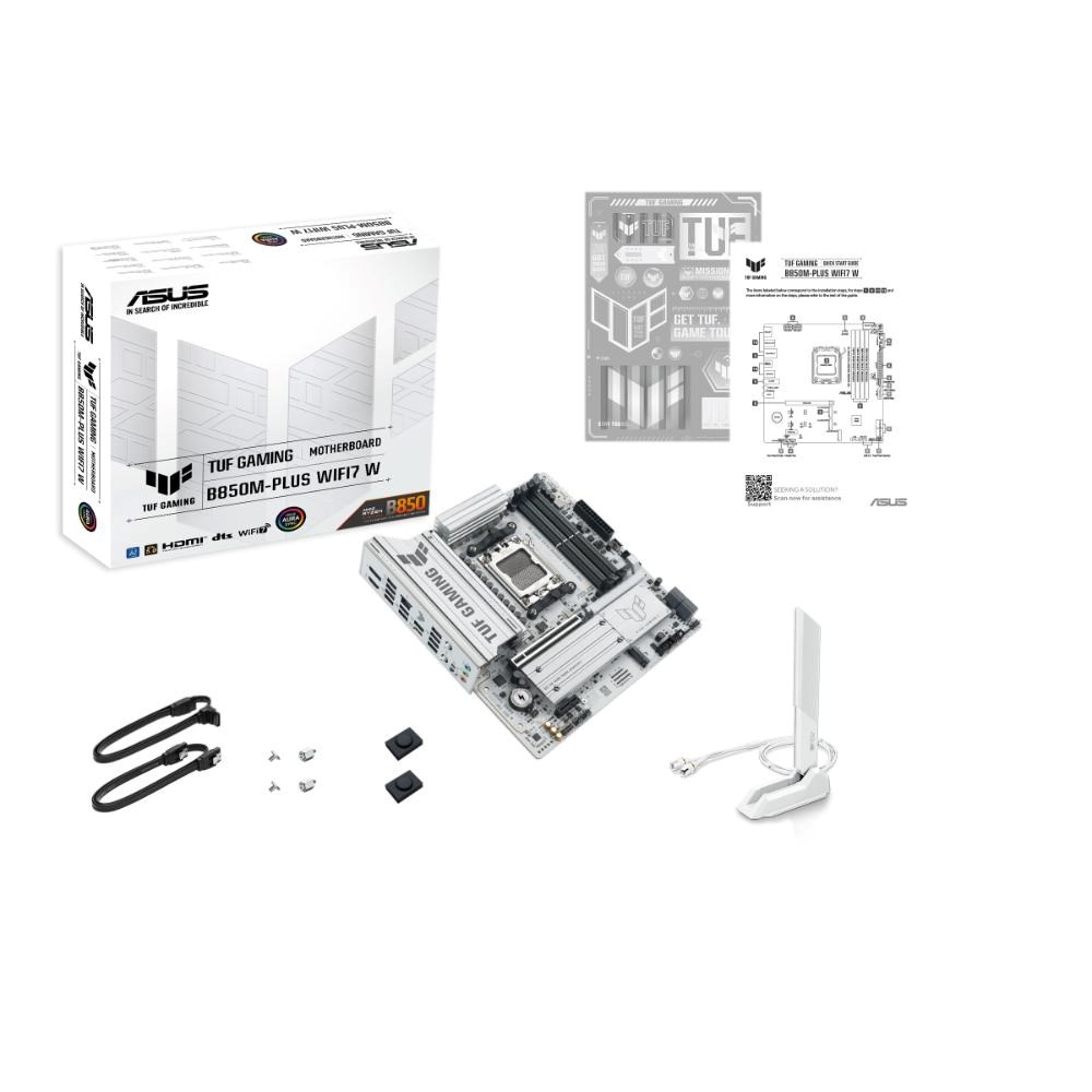 ASUS MB Sc AM5 TUF GAMING B850M-PLUS WIFI7 W, AMD B850, 4x DDR5, 1xDP1, 1xHDMI, WIFI, mATX