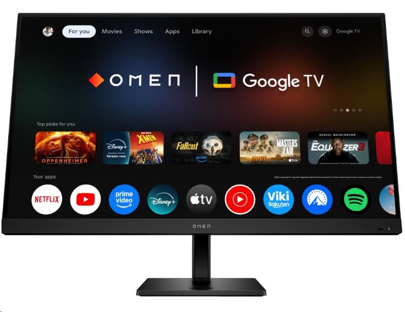 LCD HP OMEN 32x; 80 cm, 31,5", 4k IPS; 144Hz; 400 nits;Google TV,  HDMI 2.0,DP 1.4;USB-C 65W PD,USB-A