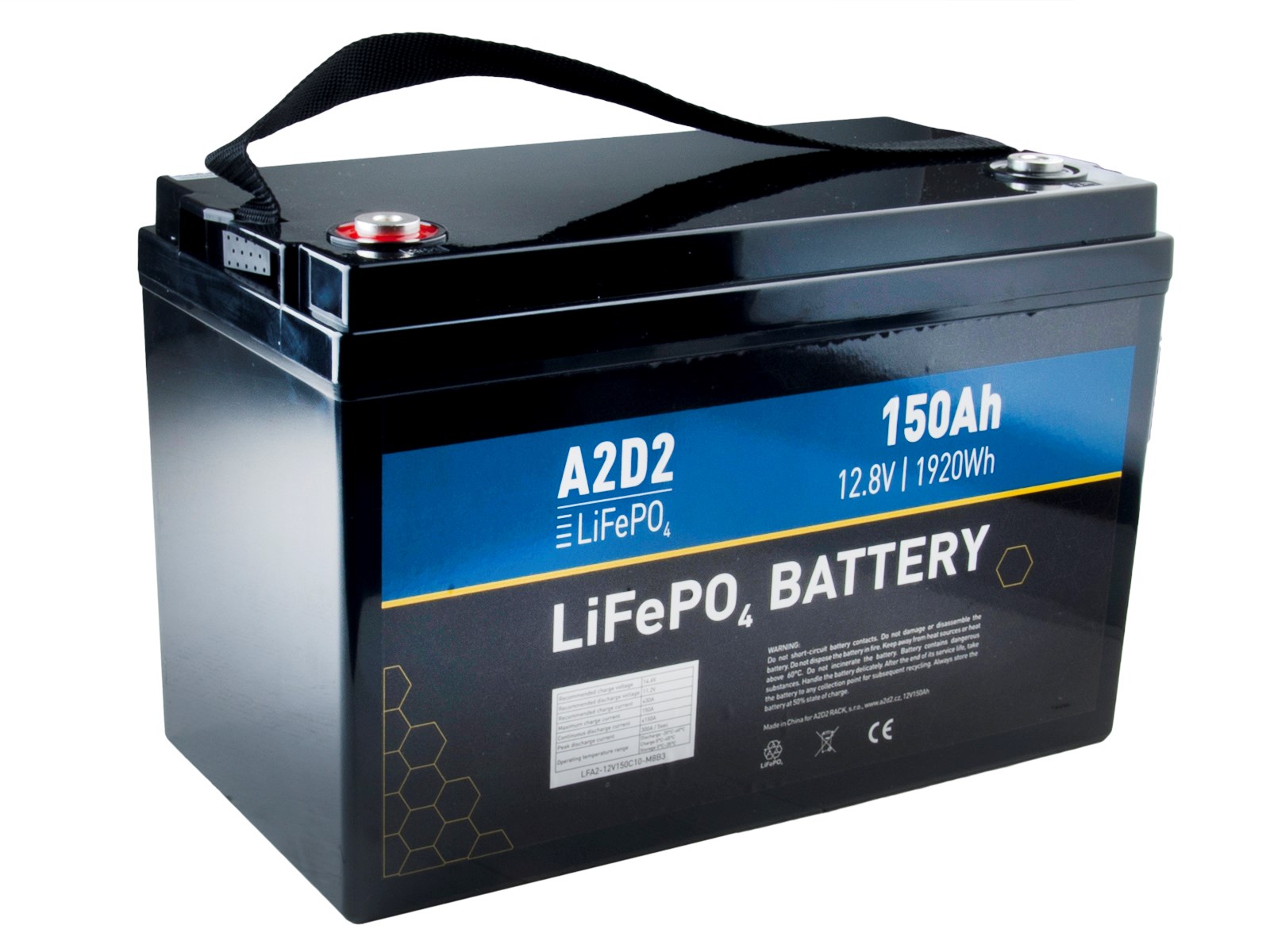 AVACOM A2D2 baterie LiFePO4 12,8V 150Ah M8