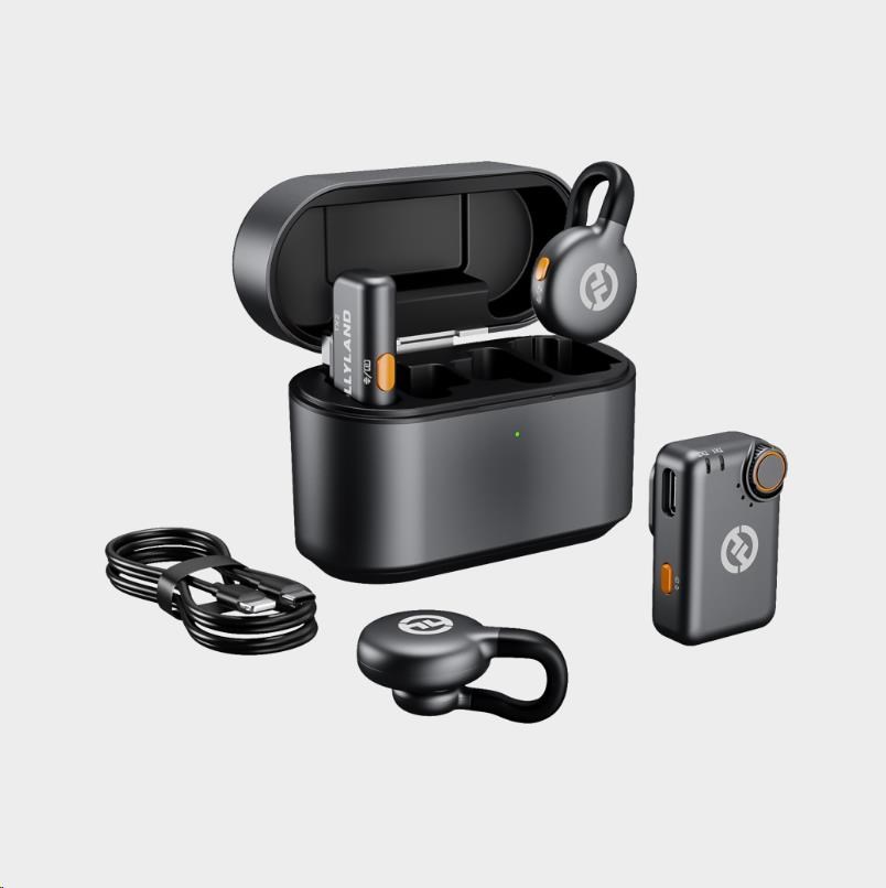 Hollyland LARK M2S Combo Wireless Lavalier Microphone Combo (Space Gray)