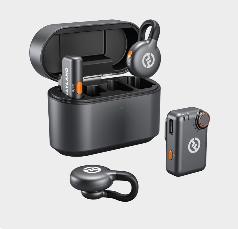 Hollyland LARK M2S Mini Combo  Wireless Lavalier Microphone Mini Combo (Space Gray)