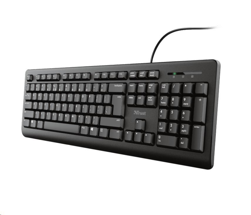 BAZAR - TRUST klávesnice PRIMO, membránová, USB, CZ/SK