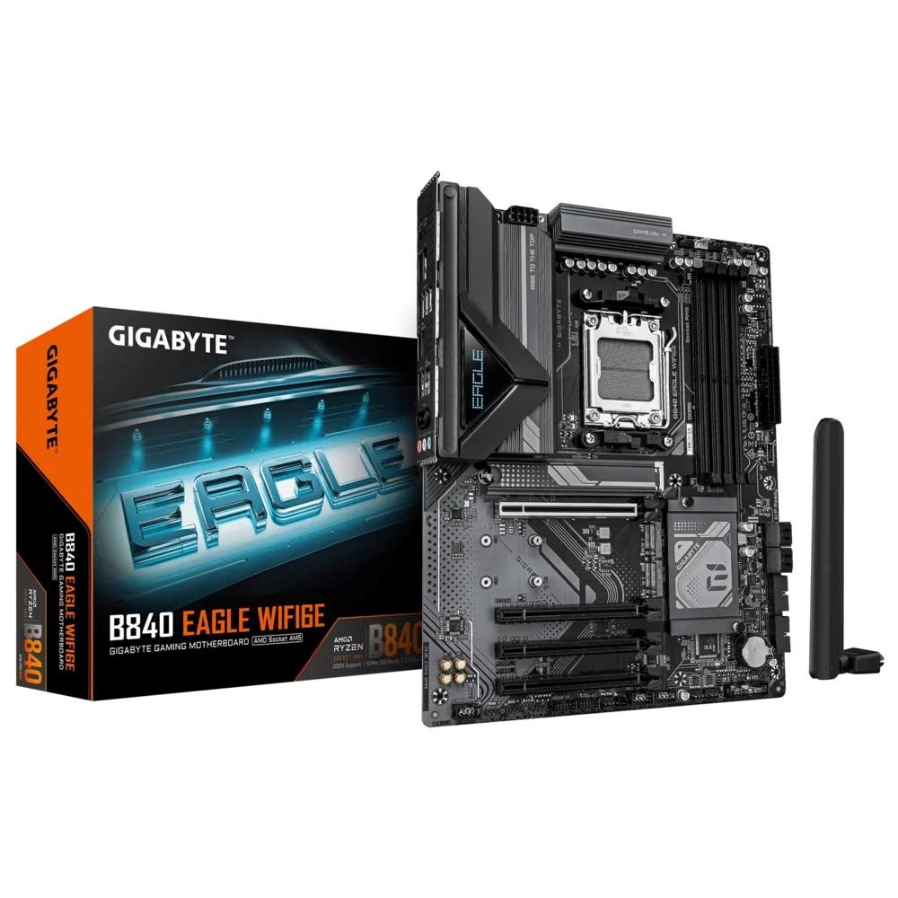 GIGABYTE MB Sc AM5 B840 EAGLE WF6E, AMD B840, 4xDDR5, Wifi, DP, HDMI, ATX