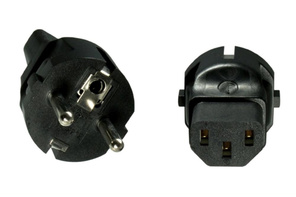 Adaptér CEE 7/7 na IEC C13 napětí 230V, 10A