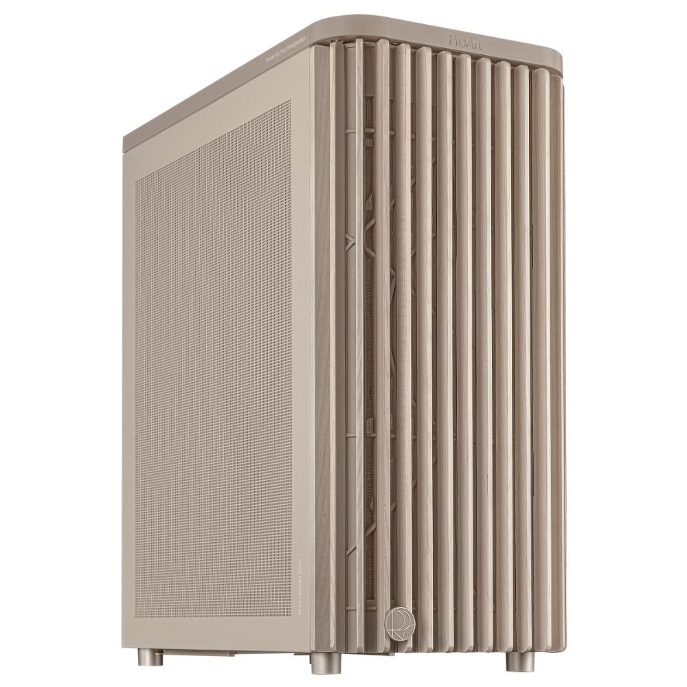 ASUS case PROART PA401 WOOD MESH PWM, ATX, 2x 160mm Fan, 1x 120mm Fan, Fan Hub, béžová