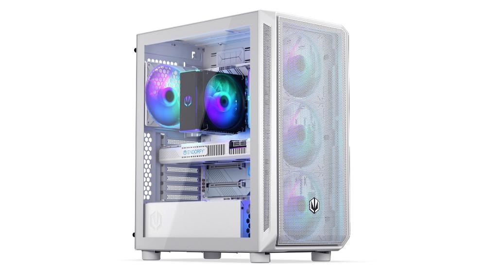 ENDORFY Case Arx 500 ARGB, Průhledná bočnice, ATX, 4x140mm ARGB Fan, bílá