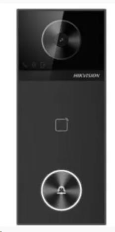 Hikvision DS-KV6114-WBE1, Jednotlačítkový IP dveřní interkom, 4MPx kamera, čtečka karet, Wi-Fi, Bluetooth