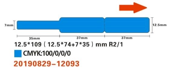 Niimbot štítky na kabely RXL 12,5x109mm 60ks Blue pro D11 a D110