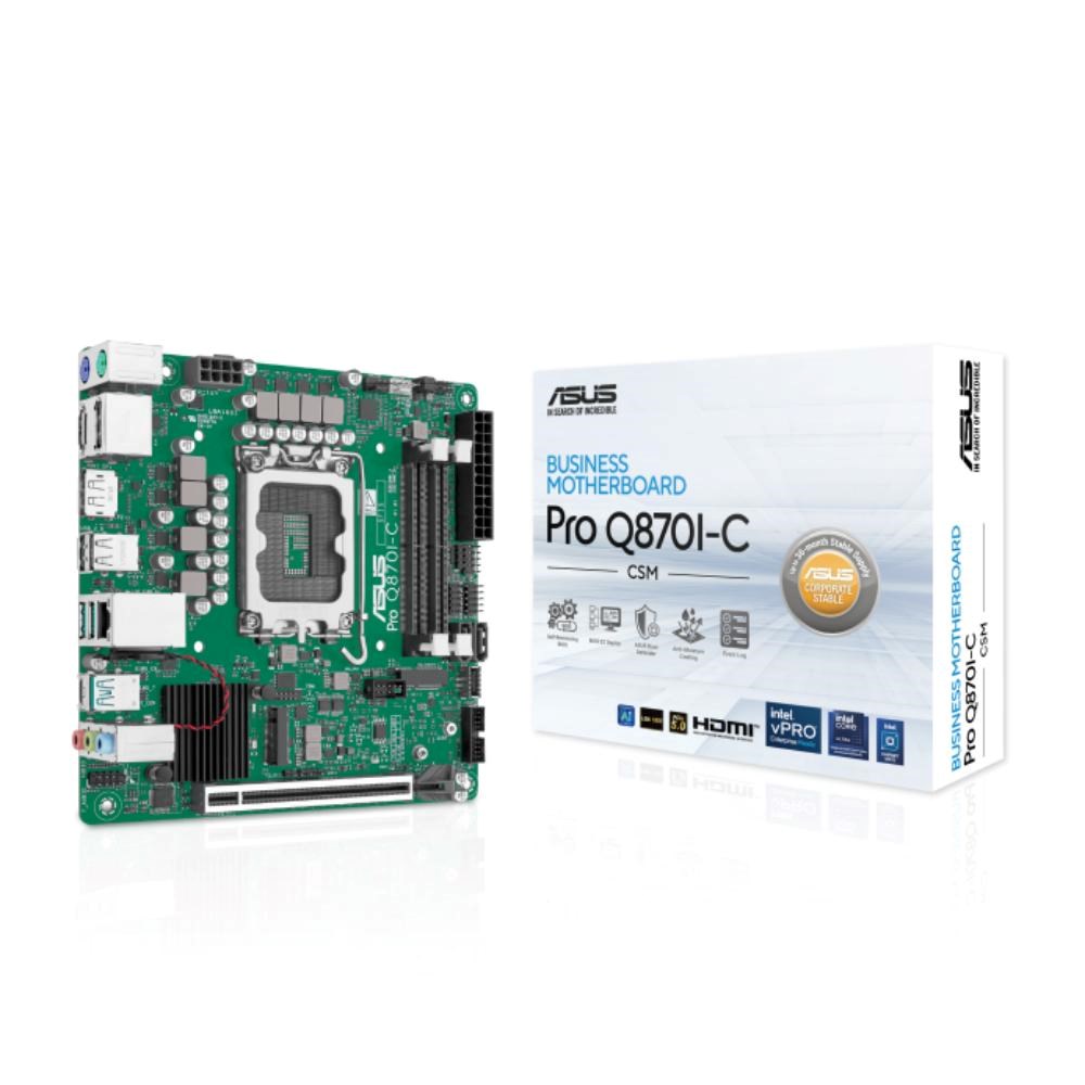 ASUS MB Sc LGA1851 PRO Q870I-C-CSM, Intel Q870, 4xDDR5, 2xDP, 1xHDMI, Mini-ITX