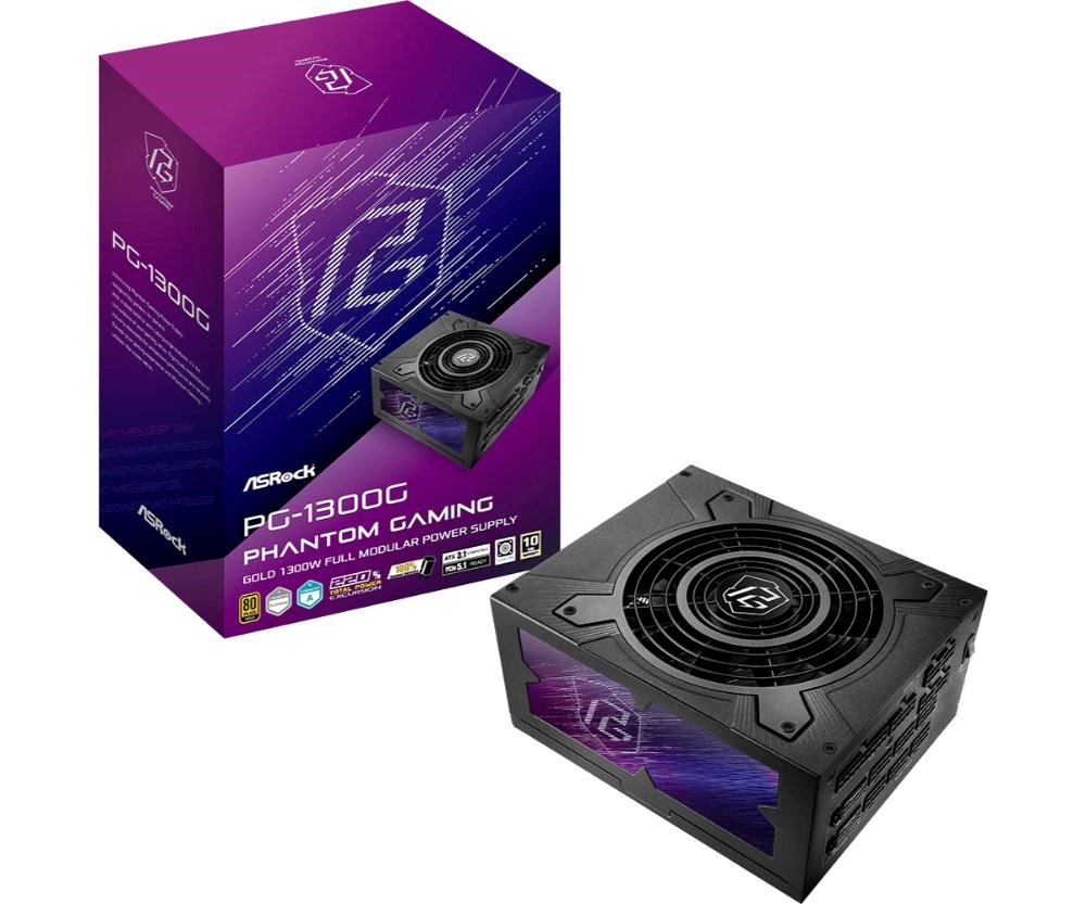 ASROCK zdroj PG-1300G,1300W, 80Plus Gold, 135 mm, ATX 3.1