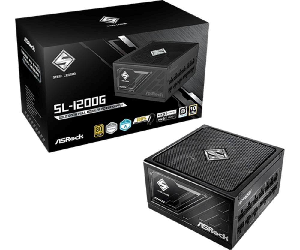 ASROCK zdroj SL-1200G,1200W, 80Plus Gold, 135 mm, ATX 3.1