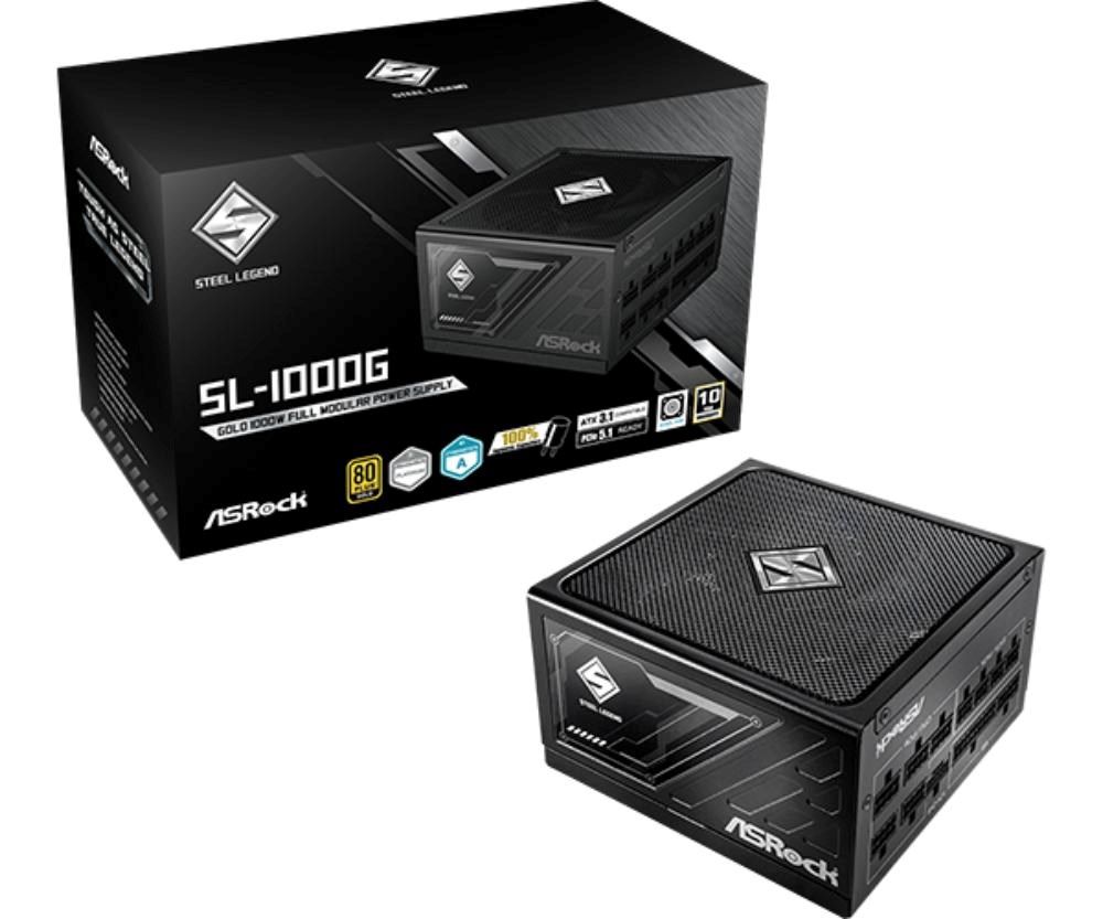 ASROCK zdroj SL-1000G,1000W, 80Plus Gold, 135 mm, ATX 3.1