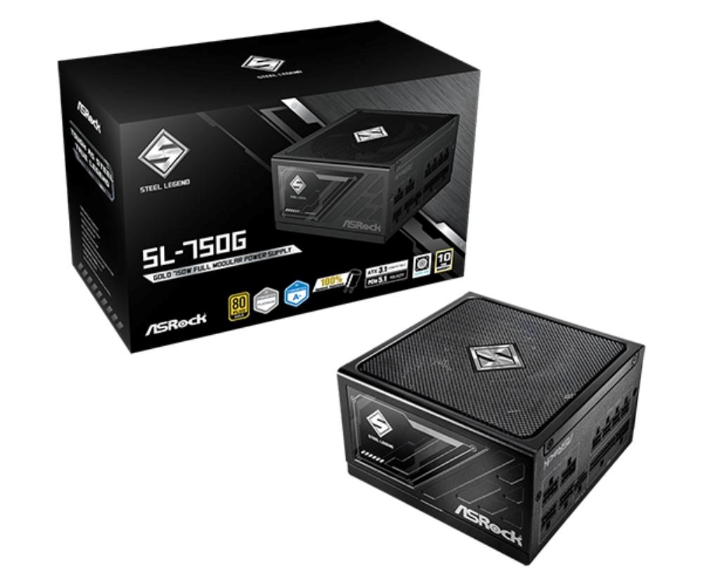 ASROCK zdroj SL-750G,750W, 80Plus Gold, 135 mm, ATX 3.1