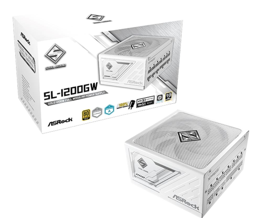 ASROCK zdroj SL-1200GW,1200W, 80Plus Gold, 135 mm, ATX 3.1