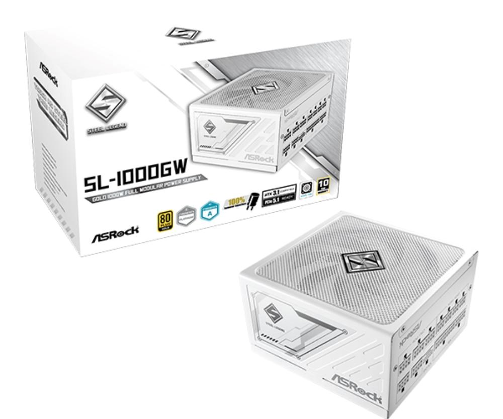 ASROCK zdroj SL-1000GW,1000W, 80Plus Gold, 135 mm, ATX 3.1
